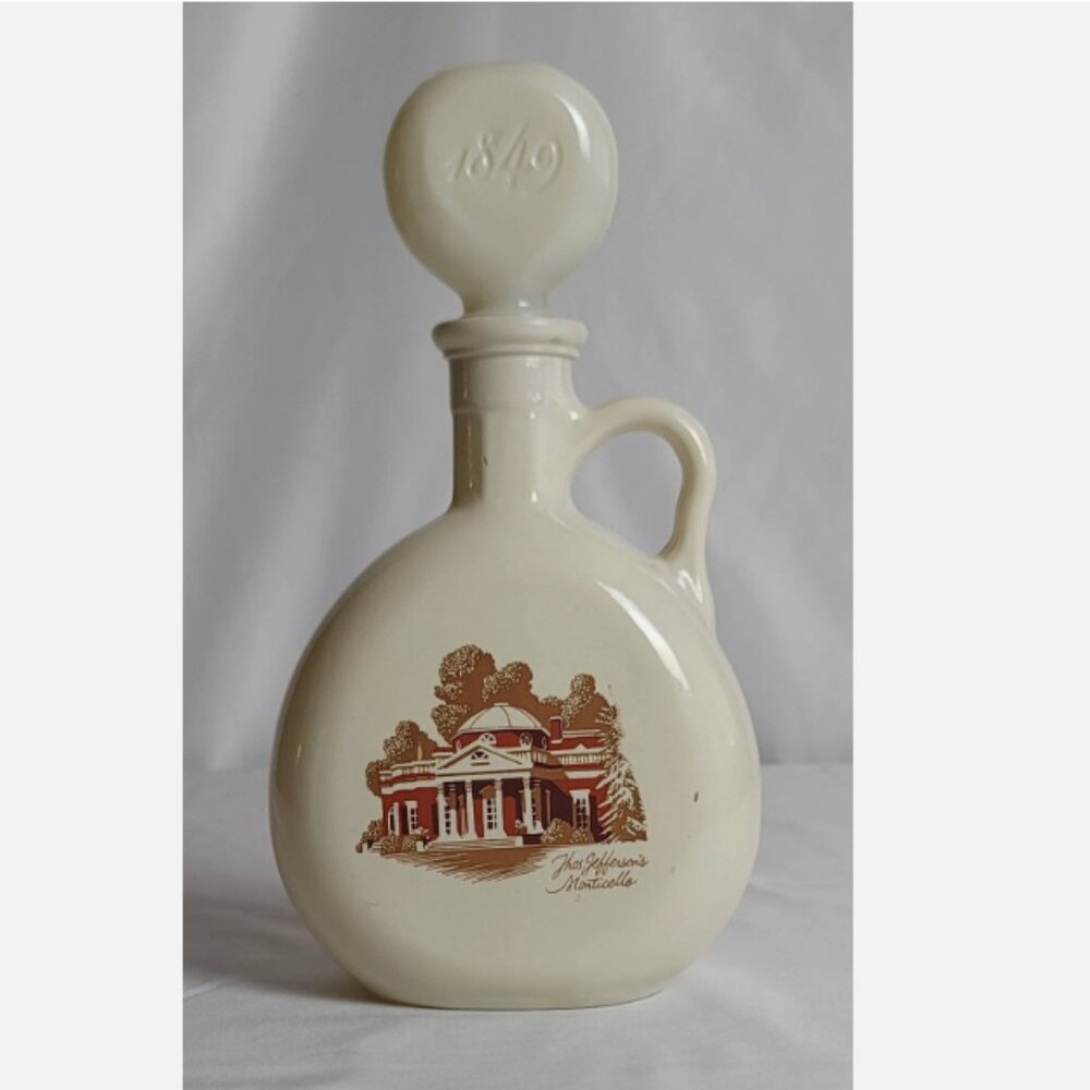 Vintage 1968 Old Fitzgerald Thomas Jefferson Monticello Decanter